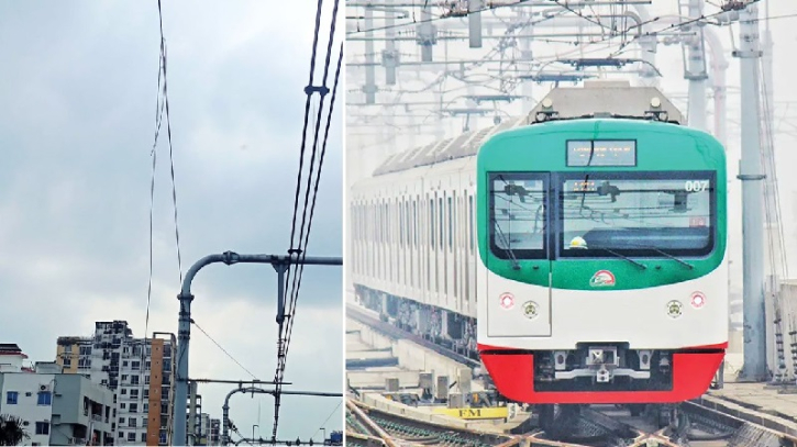 ওসিএসের পাশে তার নিক্ষেপে ২০ মিনিট বন্ধ ছিল মেট্রোরেল