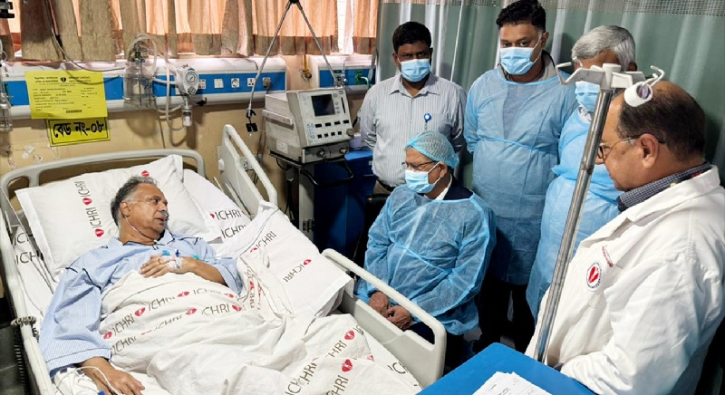 অসুস্থ জ্বালানিমন্ত্রী টুকুর খোঁজ নিতে হাসপাতালে রাষ্ট্রপতি